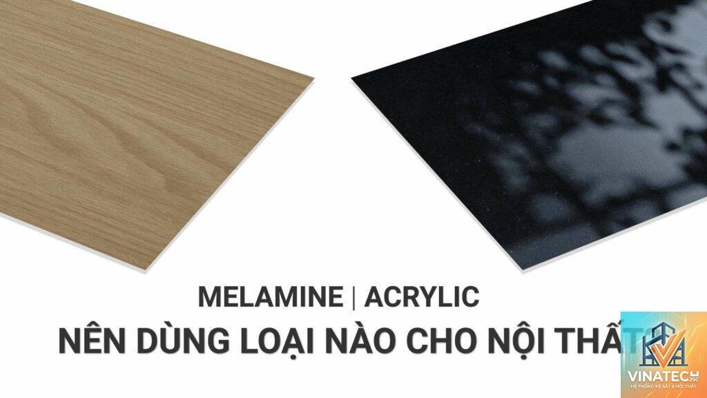 acrylic và melamine