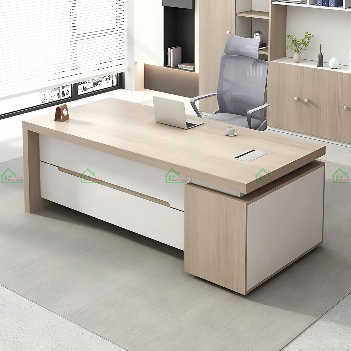 bàn làm việc gỗ công nghiệp - Hình 4