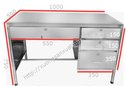 bàn làm việc inox - Hình 2