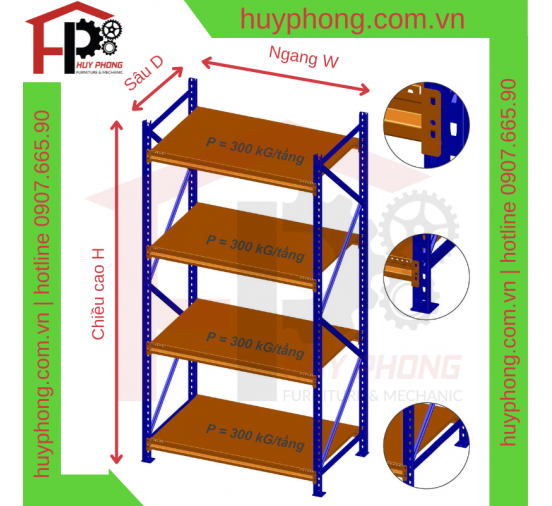 báo giá kệ trung tải - Hình 5
