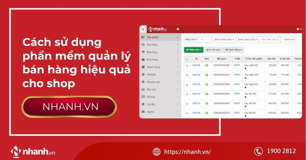 cách sử dụng phần mềm quản lý bán hàng