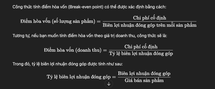 cách tính điểm hòa vốn - Hình 2