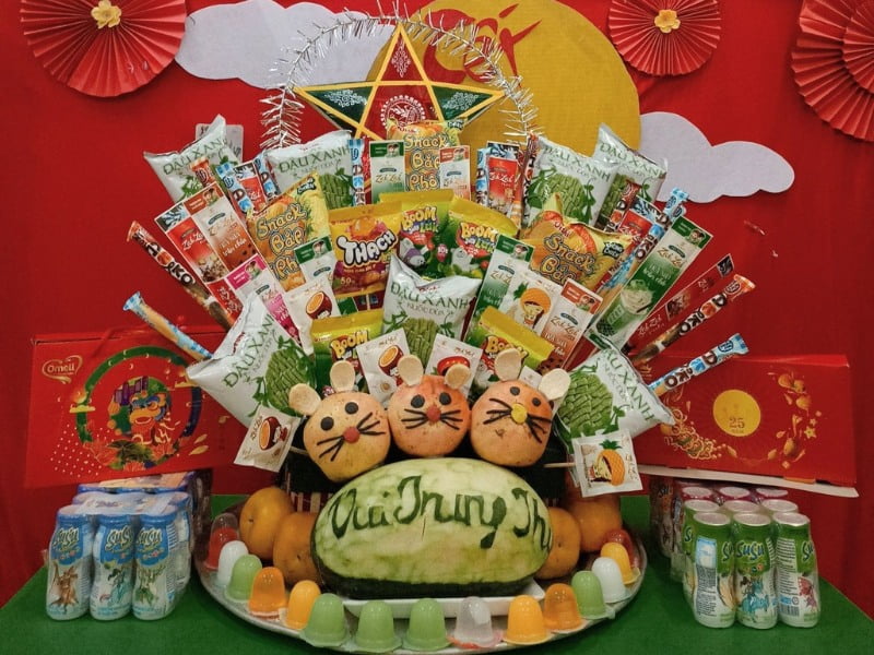 cách trưng bày bánh kẹo