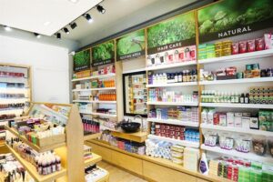 cách trưng bày hóa mỹ phẩm