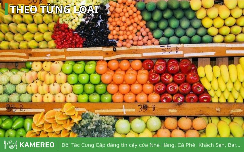 cách trưng bày trái cây