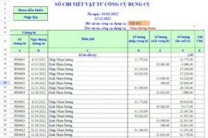 danh sách hàng cần nhập đầu tiên