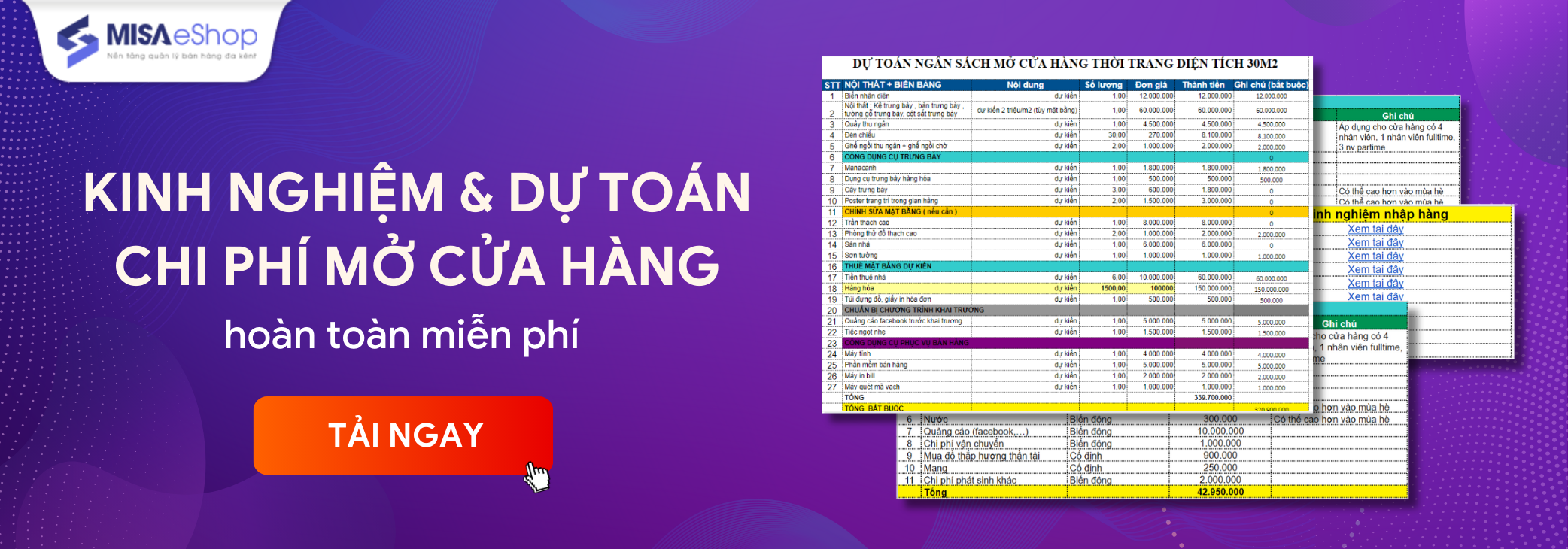 dự toán chi phí mở cửa hàng tạp hóa - Hình 3