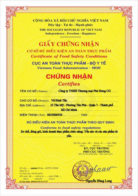 giấy phép kinh doanh thực phẩm đóng gói - Hình 4