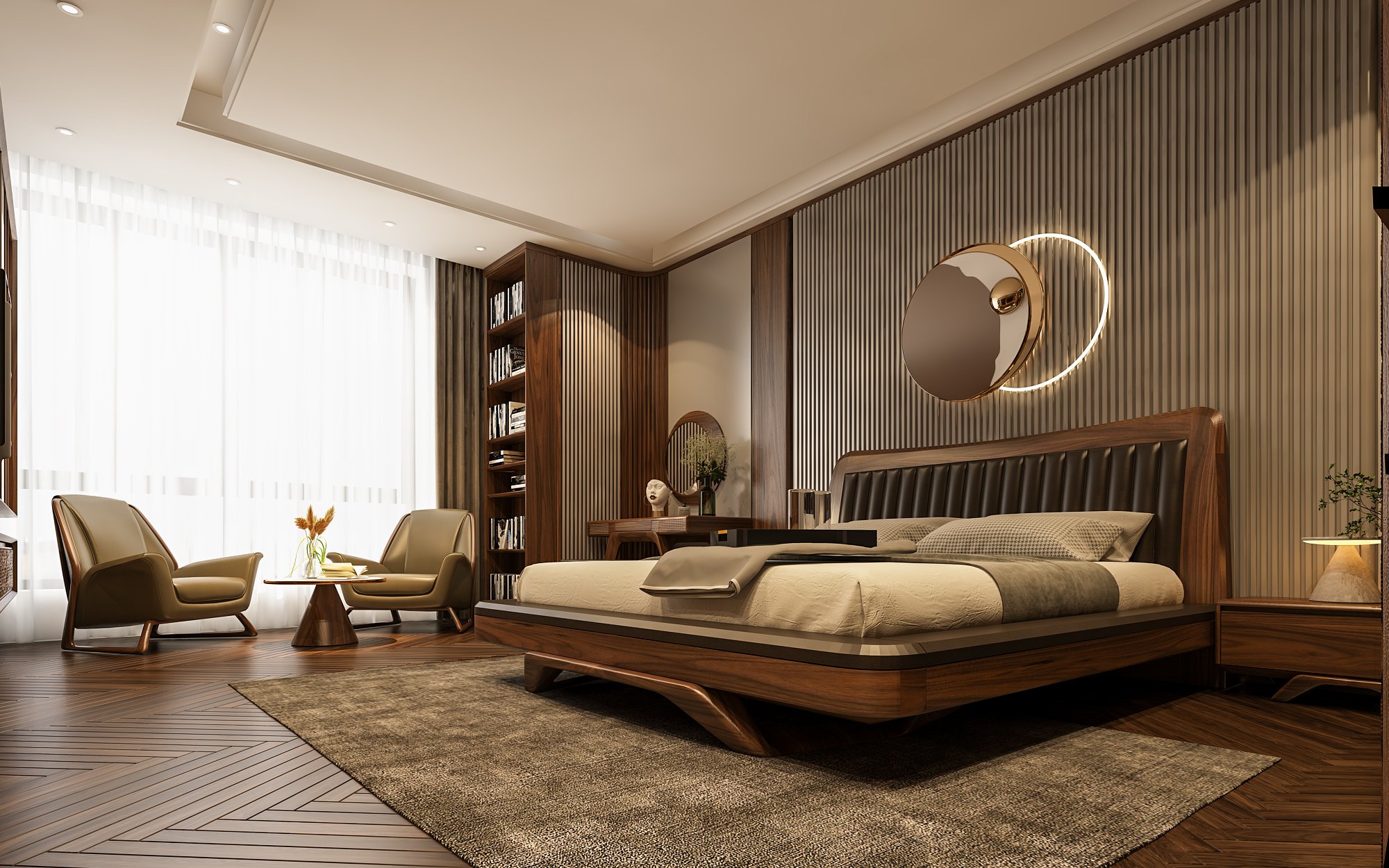 giường gỗ óc chó - Hình 2