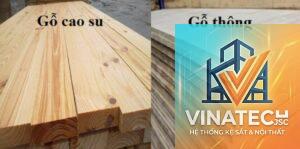 gỗ cao su và gỗ thông