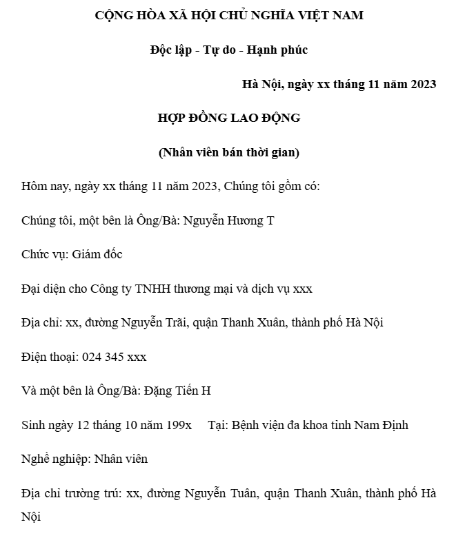 hợp đồng lao động nhân viên siêu thị mini - Hình 4