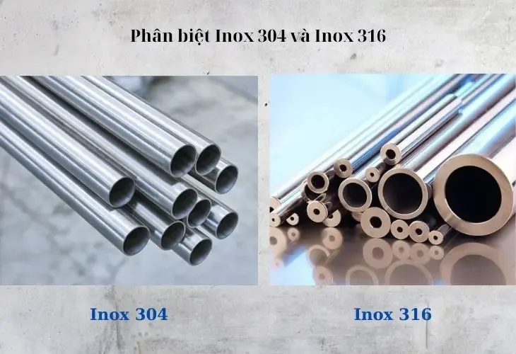 inox 304 và inox 316