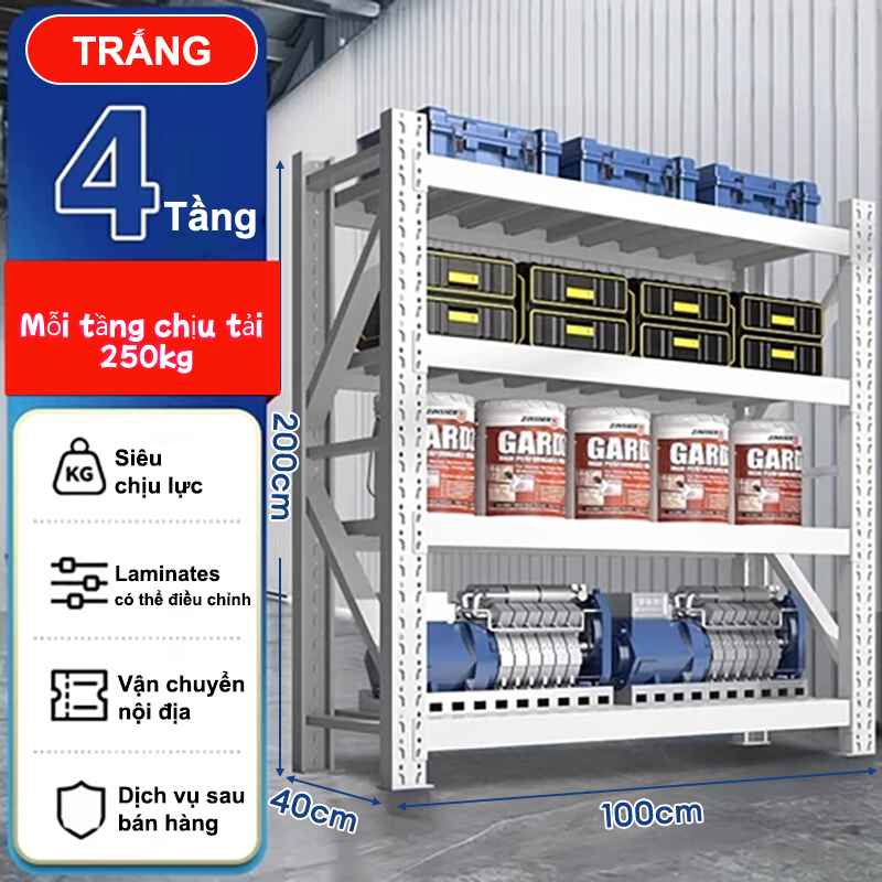 kệ sắt 800kg tầng - Hình 2