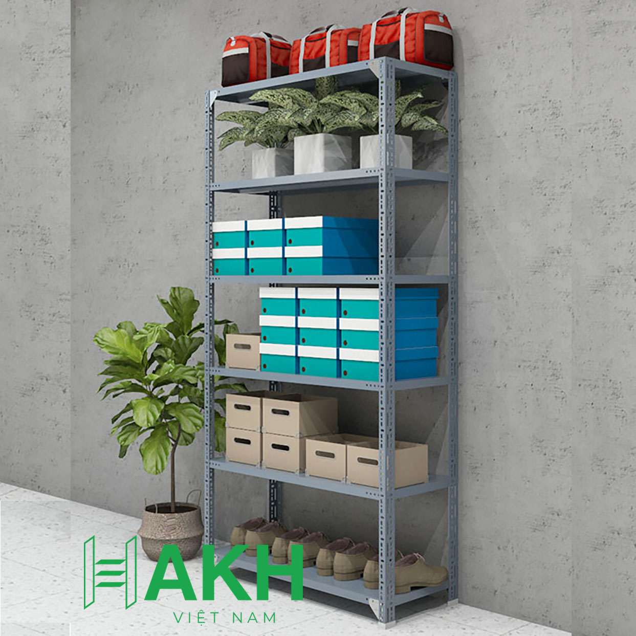 kệ sắt cao 2m2 - Hình 2