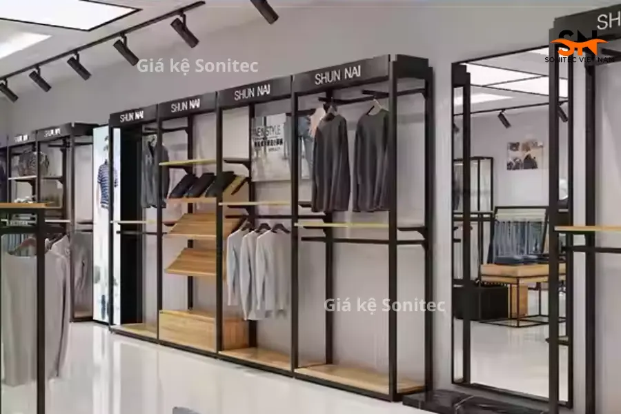 kệ sắt showroom - Hình 4