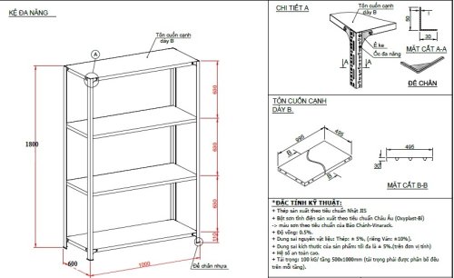 kệ sắt theo kích thước cửa hàng - Hình 5