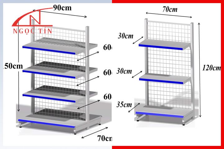 kệ sắt theo kích thước cửa hàng - Hình 1
