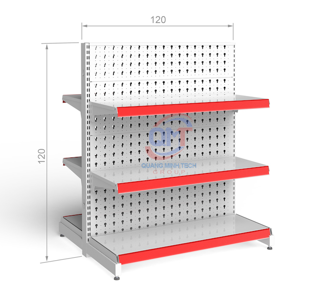 kệ siêu thị tôn đục lỗ - Hình 2