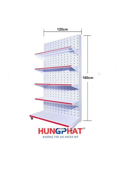 kệ siêu thị tôn đục lỗ - Hình 4