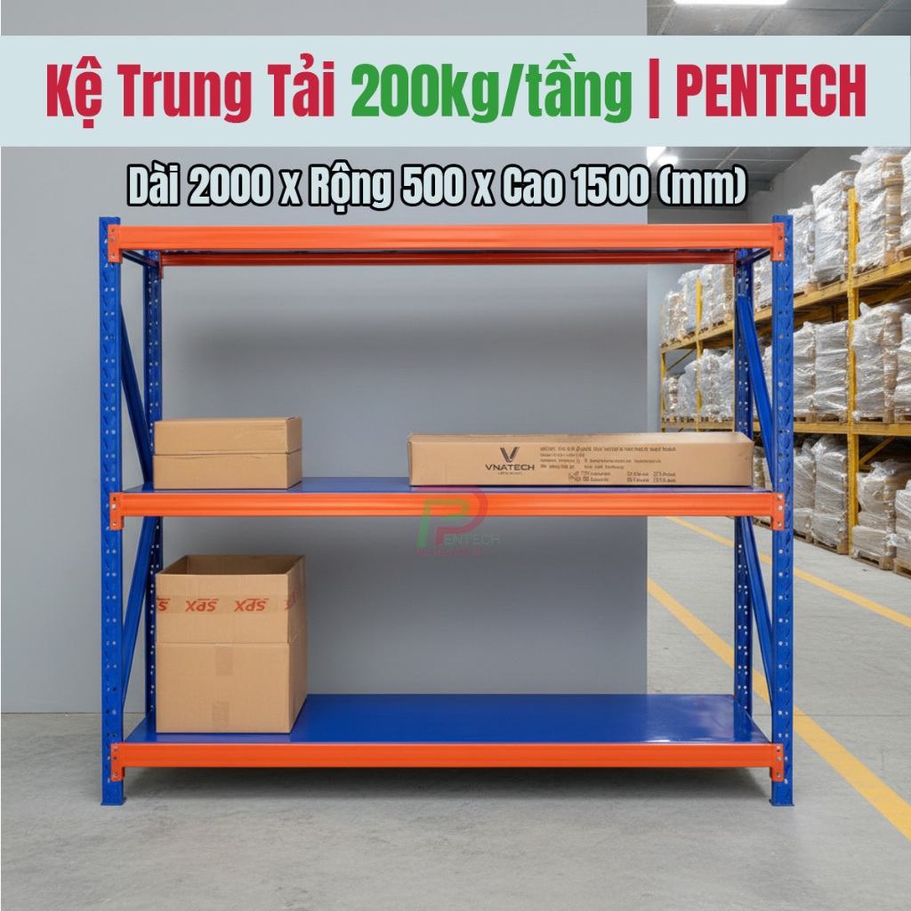 kệ trung tải 200kg - Hình 2