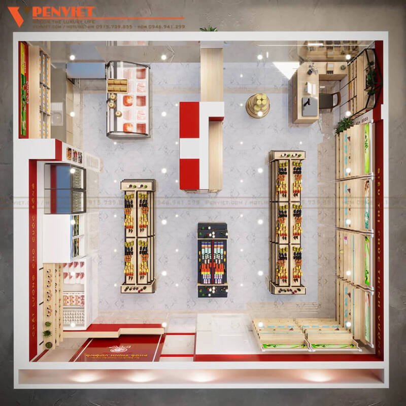 layout siêu thị mini 50m2 - Hình 4