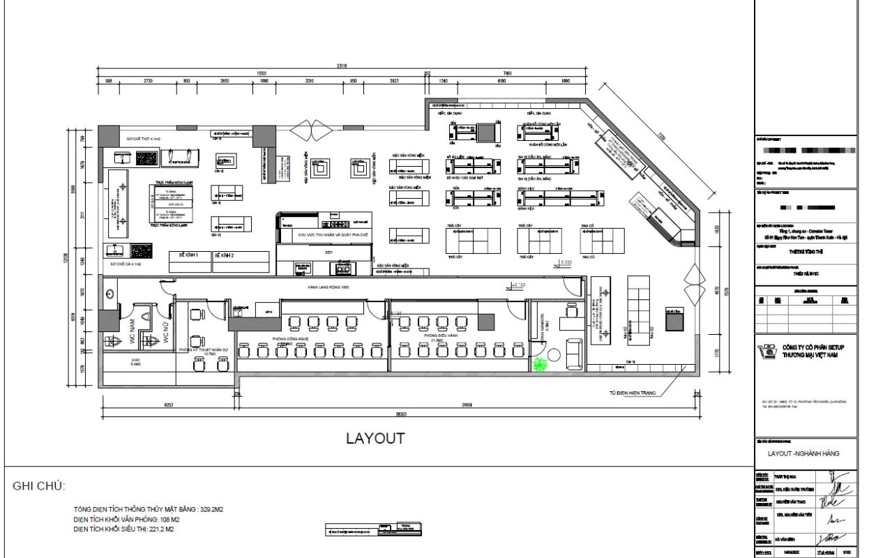 layout siêu thị mini - Hình 1