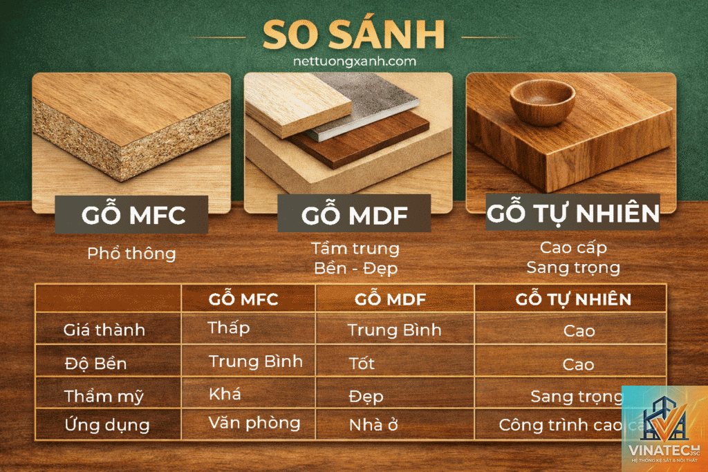 mfc và gỗ tự nhiên