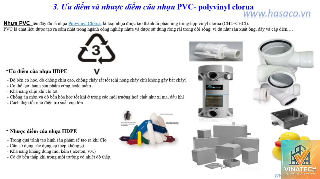 nhược điểm nhựa pvc