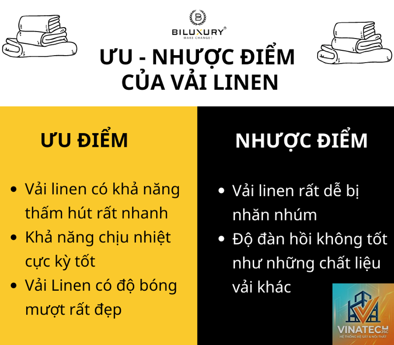 nhược điểm vải linen