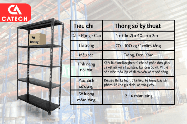 so sánh kệ sắt v lỗ và kệ trung tải - Hình 5