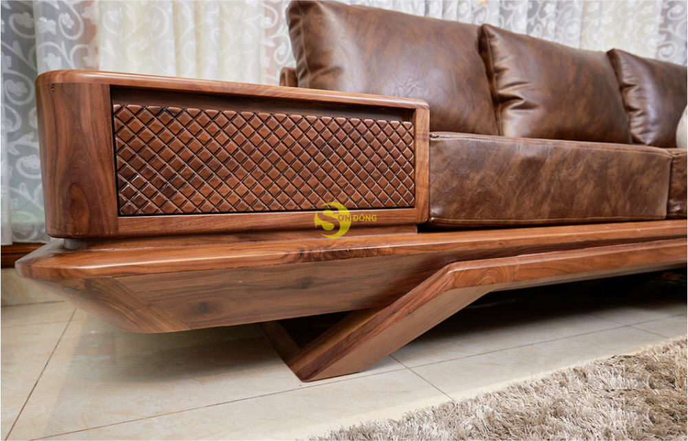 sofa gỗ óc chó - Hình 3