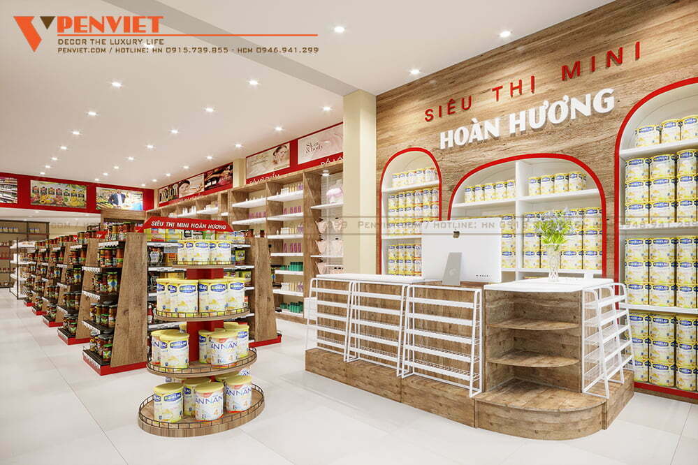 thiết kế nội thất siêu thị mini - Hình 2