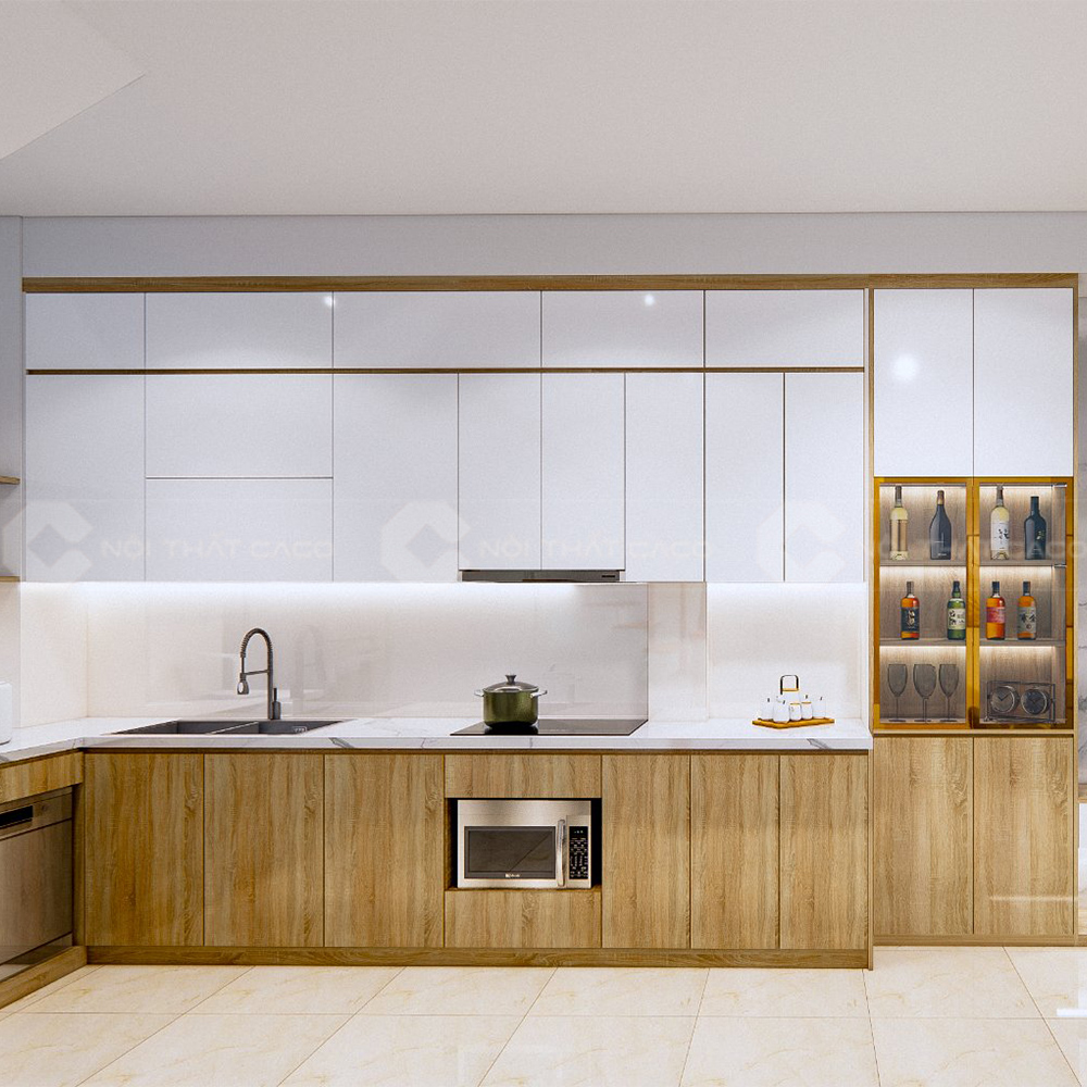 tủ bếp mdf - Hình 4