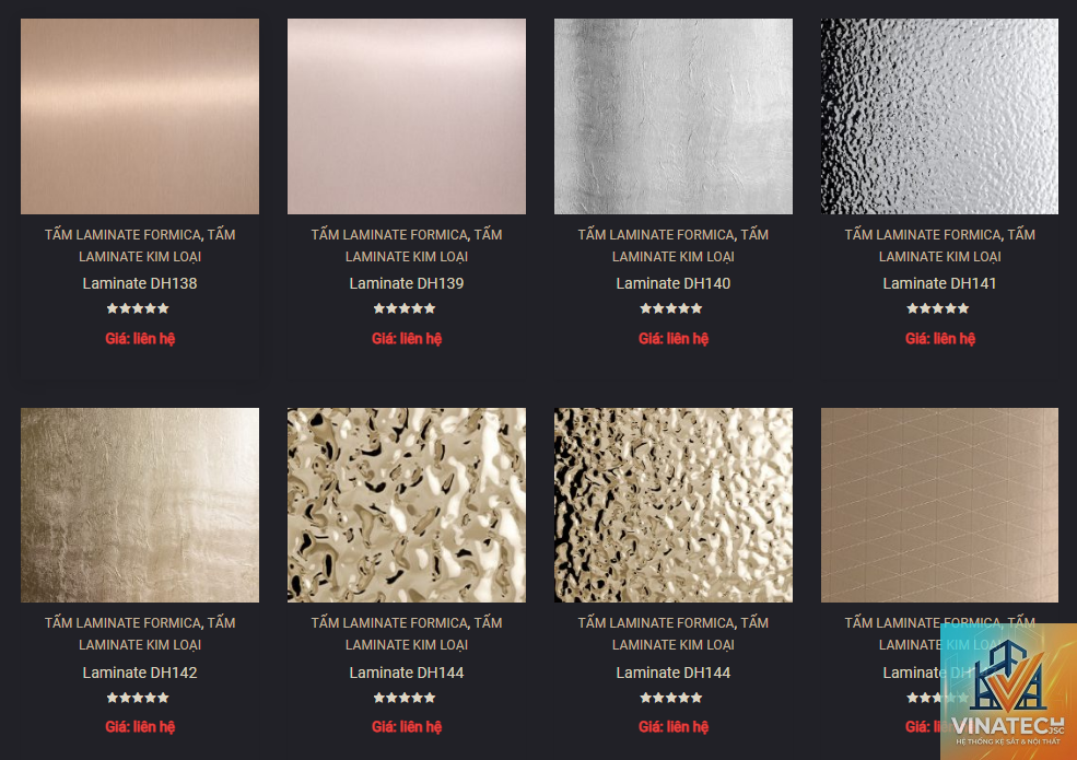 vân kim loại laminate