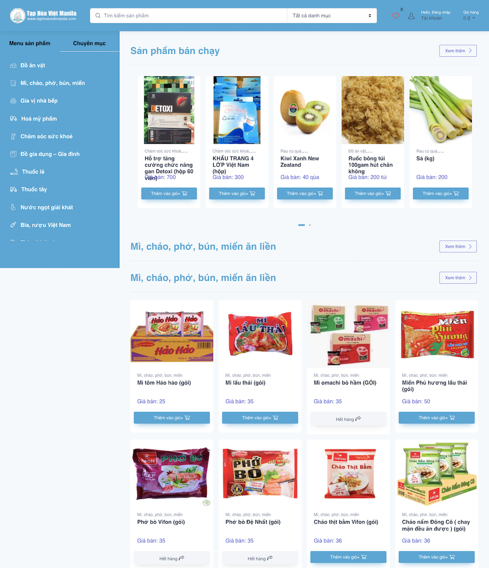 xây dựng website bán hàng tạp hóa - Hình 3
