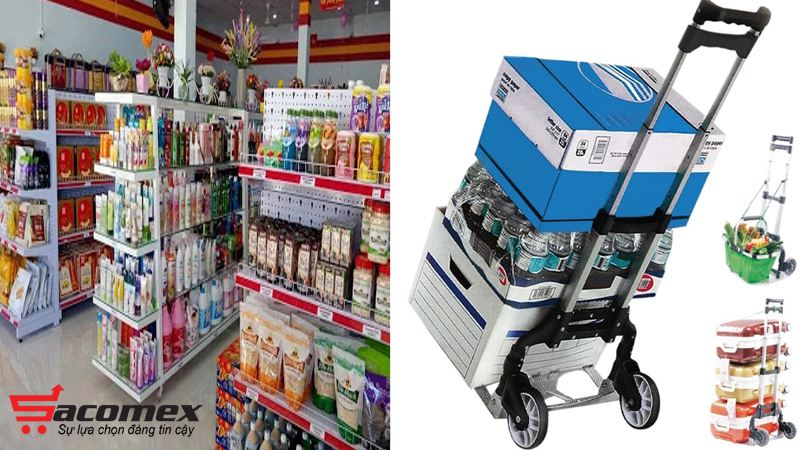 xe đẩy hàng cho cửa hàng tạp hóa - Hình 3