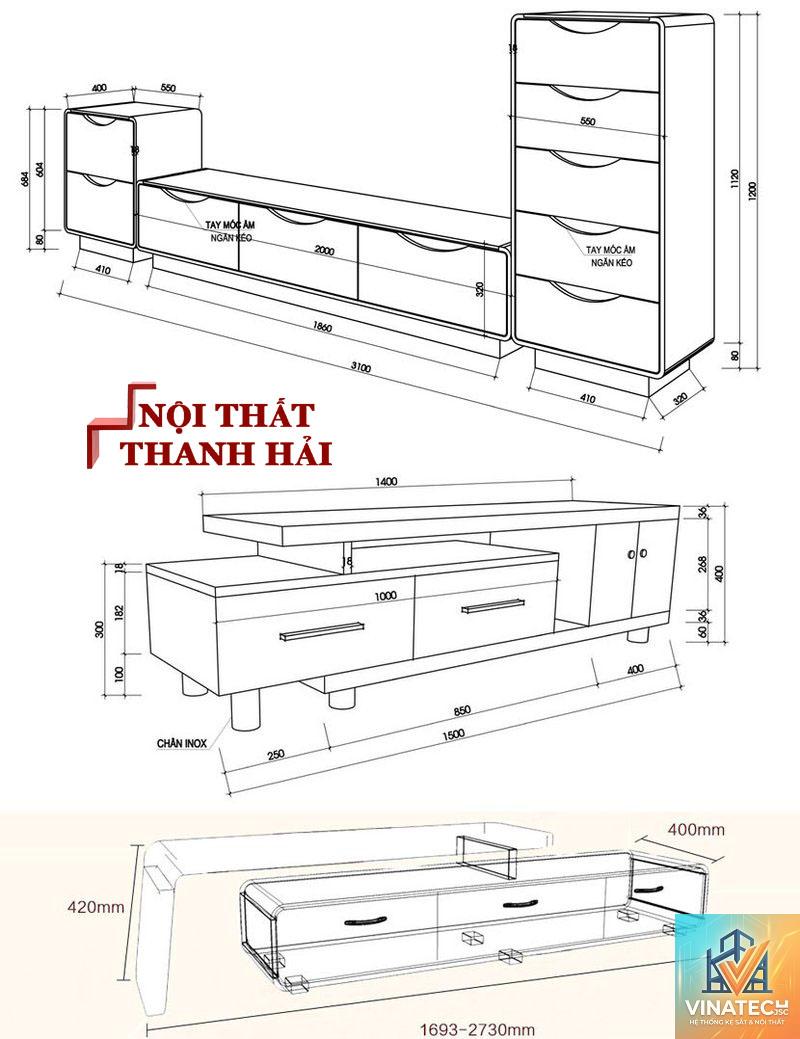 cẩm nang kích thước kệ tivi tiêu chuẩn - Image 2