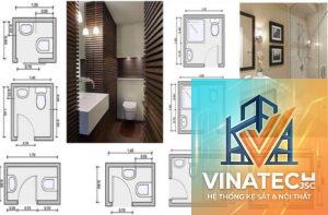 cẩm nang kích thước tiêu chuẩn phòng tắm