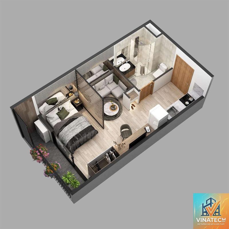 cẩm nang thiết kế căn hộ studio - Hình 2
