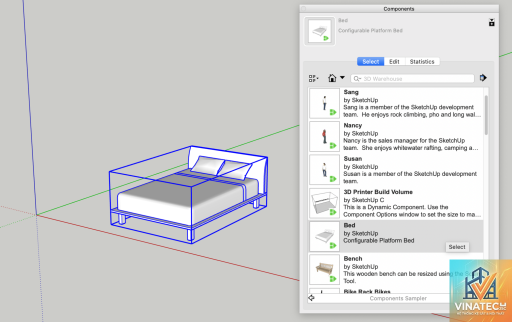 component trong SketchUp là gì