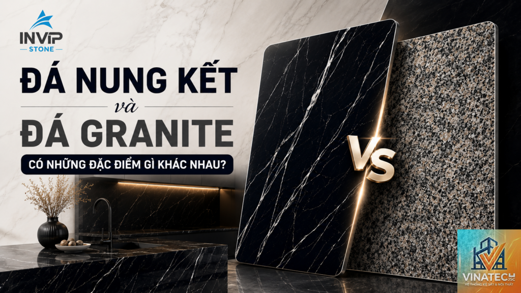 đá granite vs đá nung kết