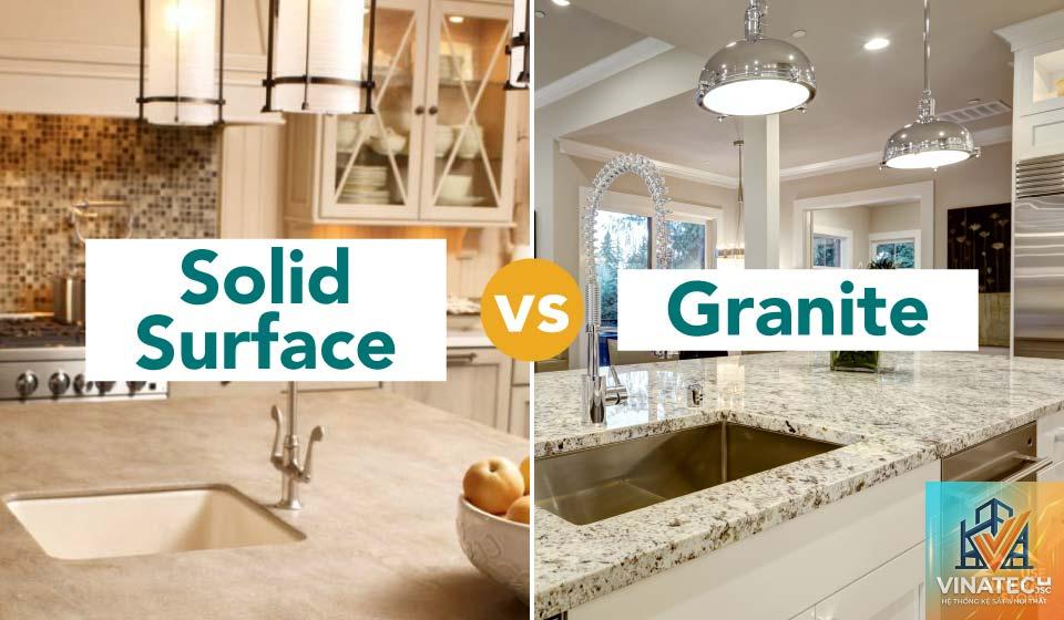 đá granite vs solid surface - Image 1