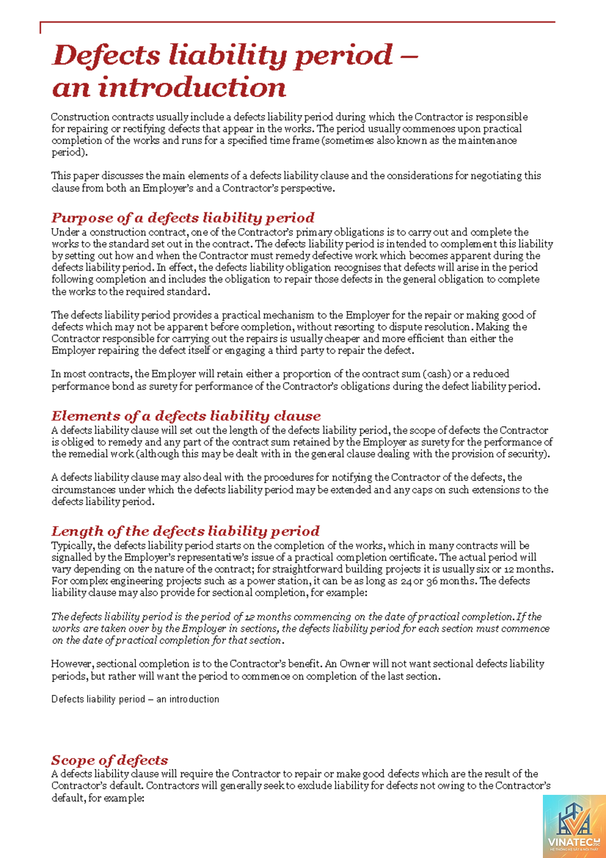 defect liability period là gì - Hình 3