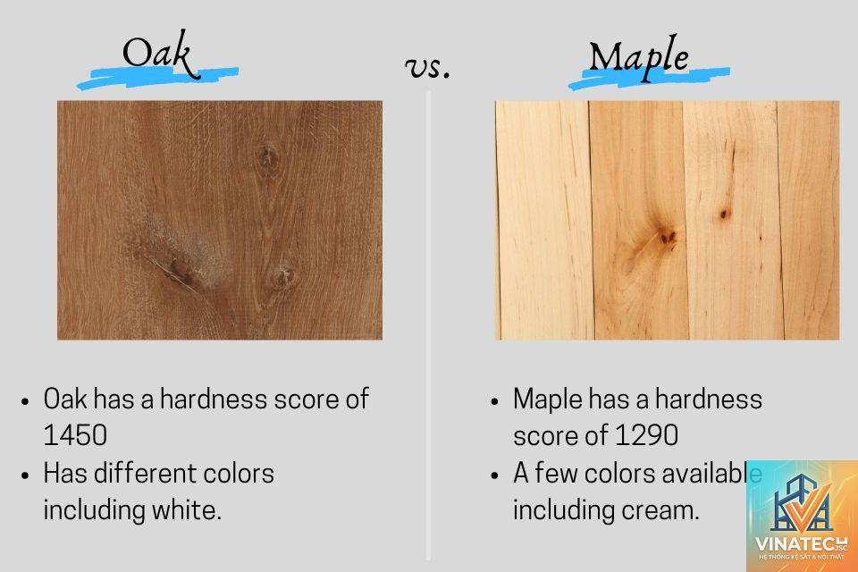 gỗ sồi vs gỗ maple - Image 1