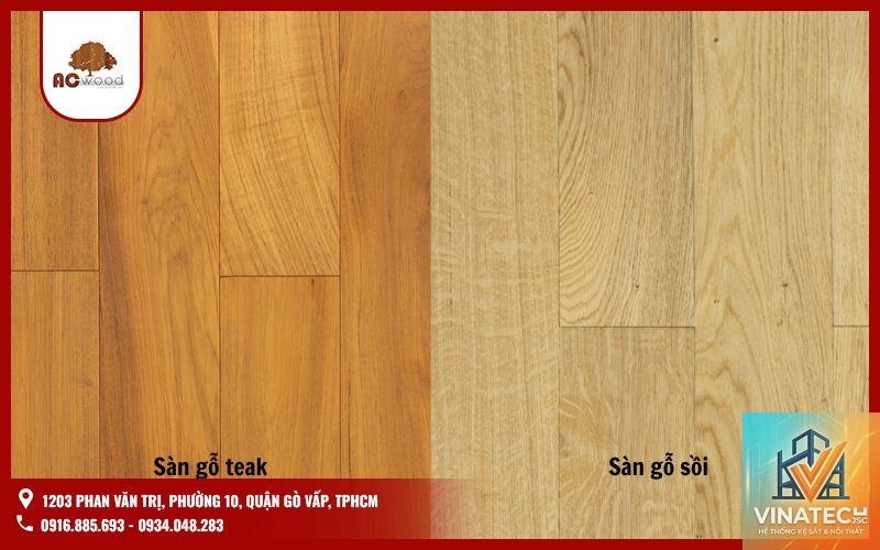 gỗ sồi vs gỗ teak - Image 1