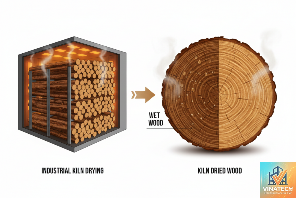 kiln dried wood là gì