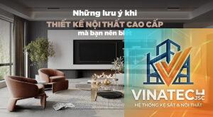 lưu ý khi thiết kế nội thất