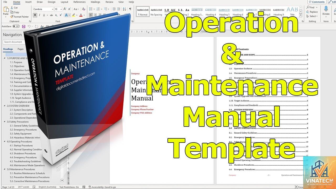 operation and maintenance manual là gì - Hình 4