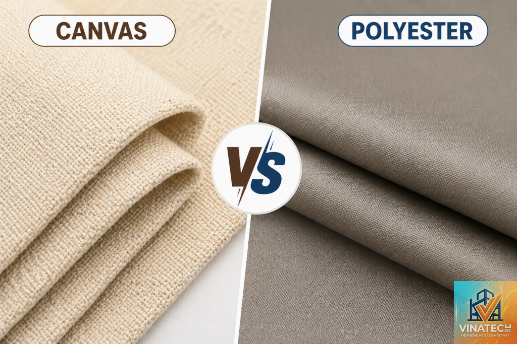 vải bố vs polyester