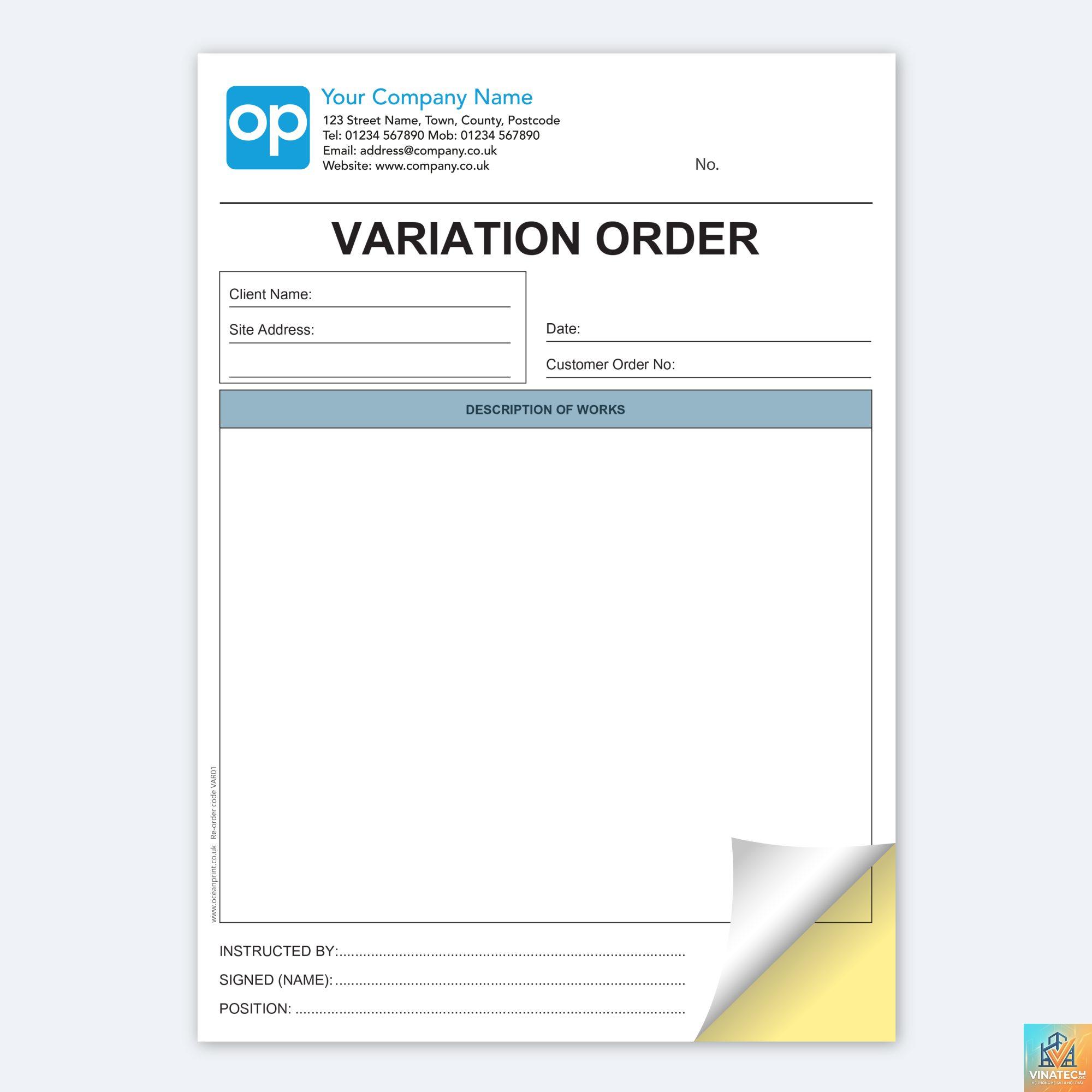 variation order là gì - Hình 5